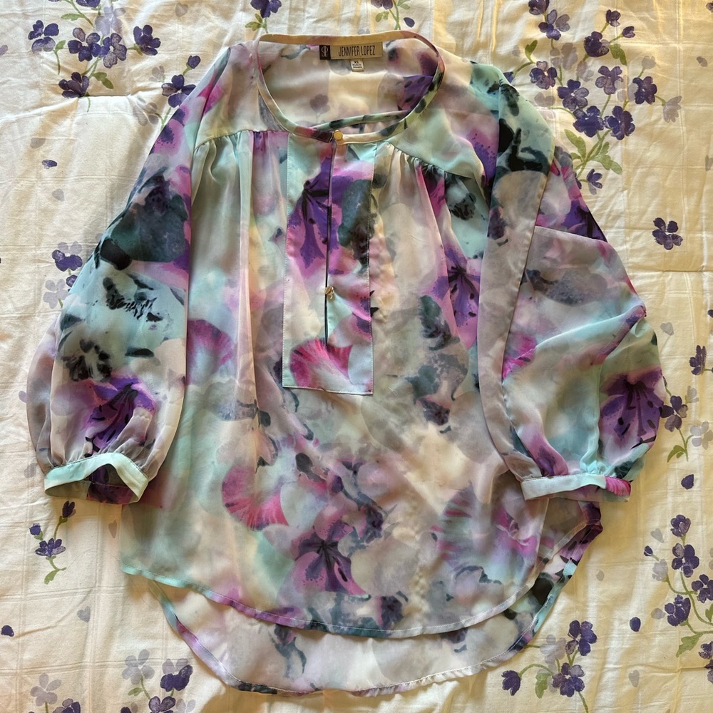 Jennifer Lopez Floral Blouse